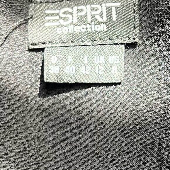 Vintage 90s Y2k Esprit Black Goth Grunge Boho Satin Slip Dress Womens SZ 8 Prom - Picture 7 of 8